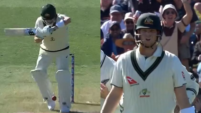 [WATCH]- Steve Smith Suffers A Momentary Lapse, Gifting His Wicket To Debutant Ben Sears In The First Over