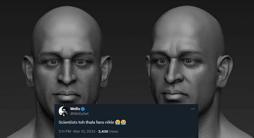 “Scientists Toh Thala Fans Nikle” –Fans Respond As Scientists’ 3D Model Of Chanakya Is Similar To MS Dhoni