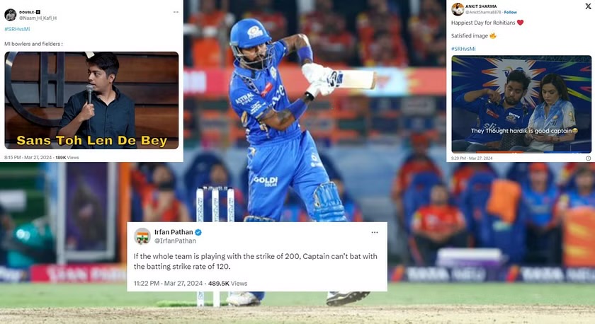 IPL 2024: “Captain Can’t Bat With The  Batting Strike Rate Of 120” – Fans Mock Hardik Pandya After Losing To SRH