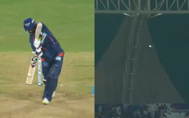 IPL 2024: [WATCH]- KL Rahul Hits A Superb Lofted Shot Off Arshdeep Singh In LSG vs PBKS Match