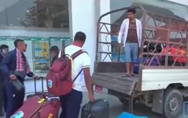 [WATCH] West Indies Players Loading Luggage On A Truck; Sikandar Raza Reacts