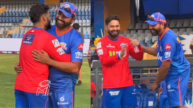 IPL 2024: [WATCH]- Rishabh Pant And Rohit Sharma Share A Laugh During A Chat Before The MI vs DC Match