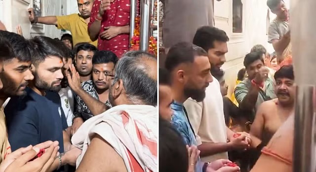 [WATCH]- Rinku Singh And His Fellow Teammates Visit The Kalighat Temple To Offer Prayers Before The KKR vs LSG Match