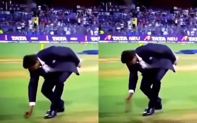 [WATCH]- Match Official Spotted Supposedly Manipulating Toss During MI vs RCB Game; Video Goes Viral