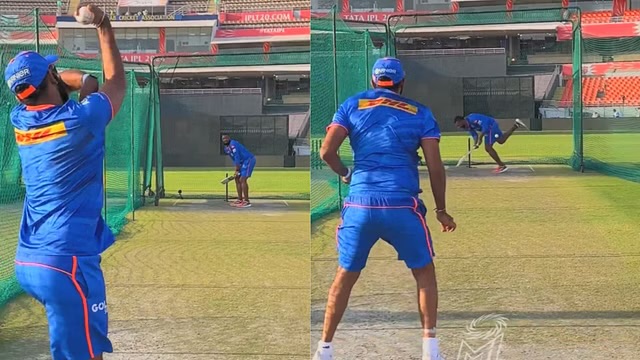 [WATCH] Kieron Pollard Faces Difficulties Against Jasprit Bumrah's Leg-Spin In Practice Sessions For MI