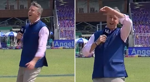 [WATCH]- Graeme Swann Playfully Spins Around In The Hot Kolkata Weather During The Pitch Report