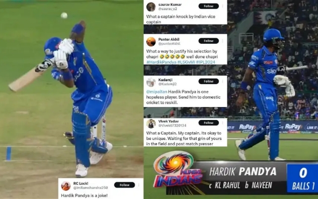 IPL 2024: “Hardik Pandya Is Most Overrated Player In Indian Cricket” – Fans Respond To MI Captain’s Golden Duck