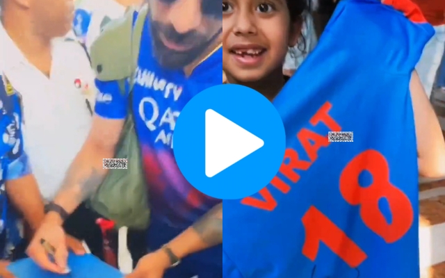 Virat Kohli Makes His Little Fan Happy By Giving The Autograph On Jersey