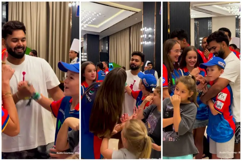 Rishabh Pant Spends Time With Young Kids