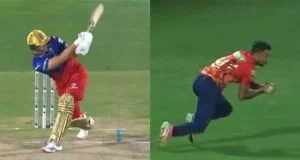 [WATCH]- Harshal Patel Takes Spectacular Diving Catch To Dismiss Will Jacks