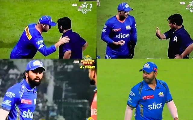 [WATCH]- Mark Boucher’s Animated Chat With The Umpire During The KKR vs MI Goes Viral