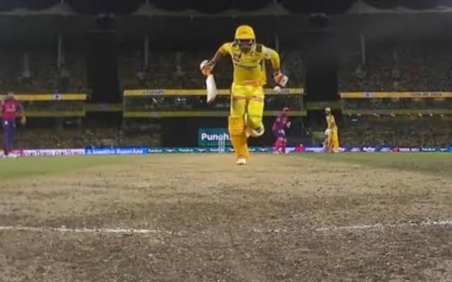 [WATCH]- Ravindra Jadeja Given Out Obstructing The Field During CSK vs RR Match