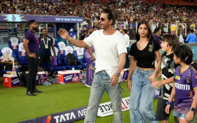 [WATCH] Shah Rukh Khan’s Signature Pose Lights Up Motera As KKR Reach The Final Of The IPL 2024