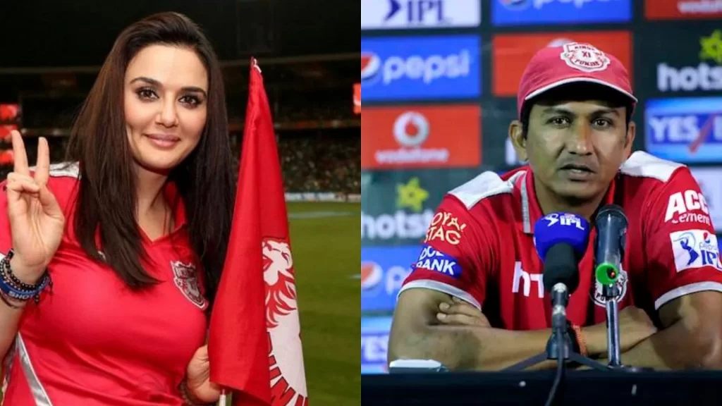 Preity Zinta and Sanjay Bangar