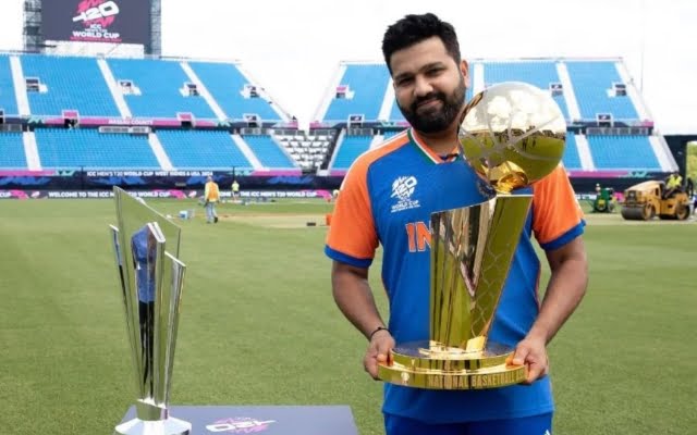 [WATCH] Rohit Sharma Poses With NBA Trophy In New York Before 2024 T20 World Cup