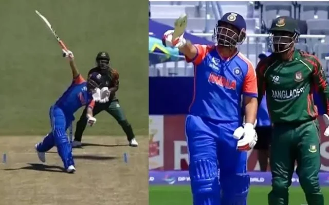 [WATCH]- Rishabh Pant Hits A Maximum In India’s Warm-Up Match Against Bangladesh