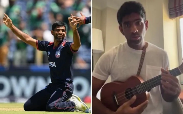 [WATCH]- A Video Of Saurabh Netravalkar Singing And Playing The Ukulele Goes Viral After The USA’s Win Over Pakistan