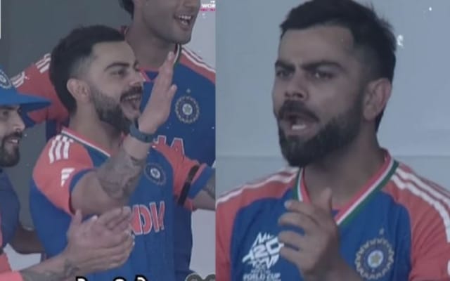 AFG vs IND: [WATCH]- Virat Kohli Eagerly Supports His Teammates From Dressing Room In The T20 World Cup Match