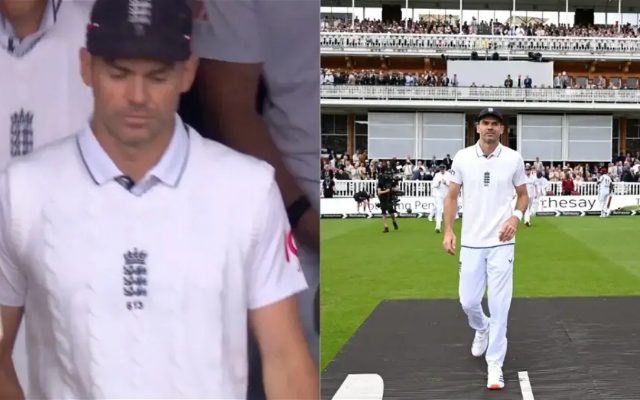 WATCH: Emotional James Anderson Takes The Field For His Final Test