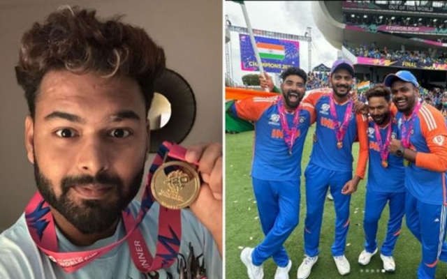 Rishabh Pant Shares Pictures With T20 World Cup 2024 Medal; Akshar Patel And Mohammed Siraj Responds