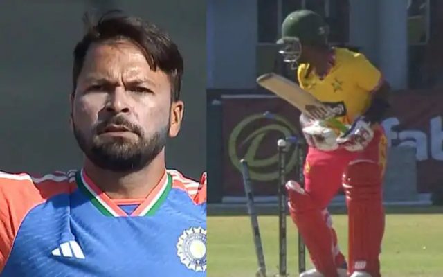 ZIM vs IND: [WATCH]- Mukesh Kumar Dismisses Wesley Madhevere With A Stunning Delivery