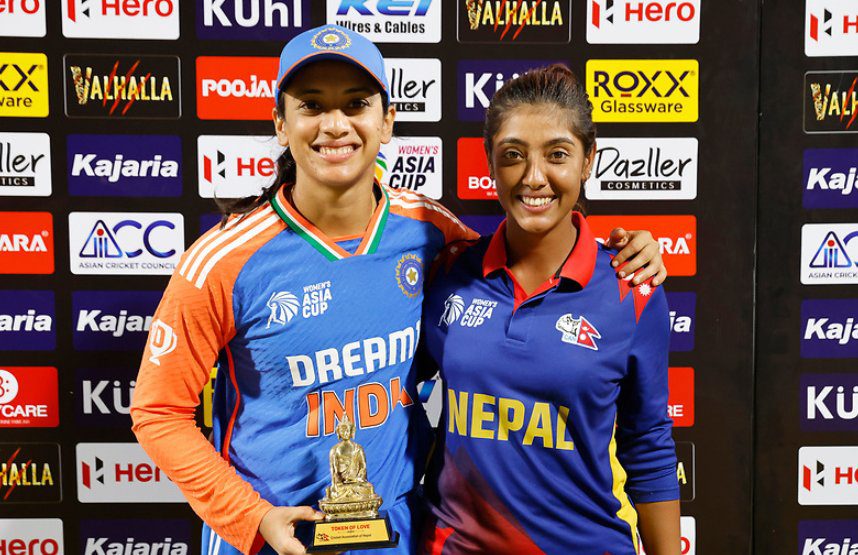 Nepal Captain Indu Barma Presents A Special Buddha Statue To India’s Star Batter Smriti Mandhana At Asia Cup 2024