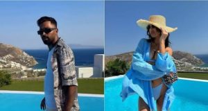 Jasmin Walia and Hardik Pandya