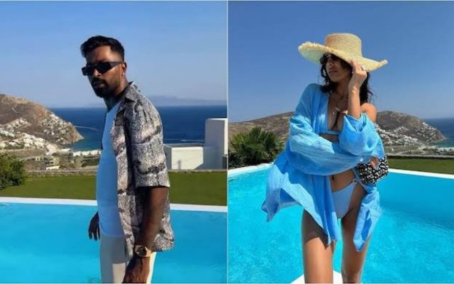 Jasmin Walia and Hardik Pandya