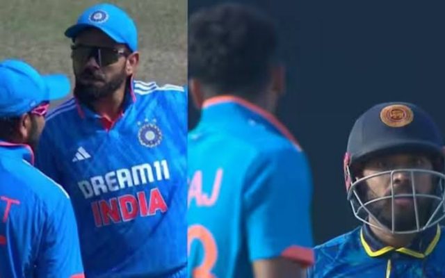 [WATCH]- Mohammed Siraj And Kusal Mendis Engage In A Heated Confrontation During SL vs IND Third ODI