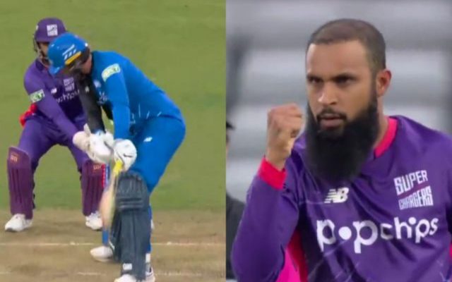 [WATCH]- Adil Rashid Delivers A Stunning Delivery To Dismiss Matthew Critchley In The Hundred Men’s Competition 2024