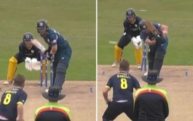 [WATCH]- Liam Dawson Bowls A Potential ‘Ball Of The Tournament’ To Get Ryan Higgins Out In The One Day Cup