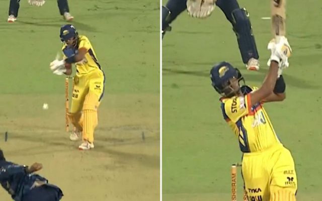 [WATCH]- Samit Dravid Hits A Remarkable Six In The Maharaja T20 Trophy Match Between Mysuru Warriors And Bengaluru Blasters