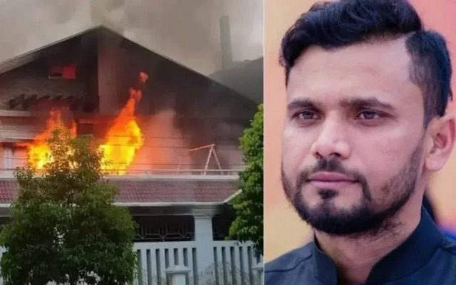 Violent Demonstrators Assault Mashrafe Mortaza And Set His House Flaming