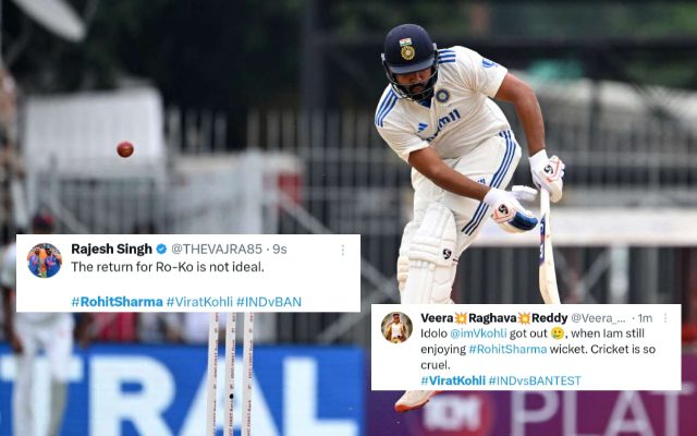 Fans React As Both Rohit Sharma And Virat Kohli Get Out Very Cheaply In INDvBAN 1st Test