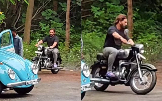 MS Dhoni Enjoys Bike Ride In Ranchi; Video goes viral