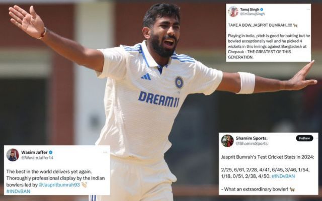 “The Best In The World Delivers Yet Again” – Social Media Buzzes Over Jasprit Bumrah’s Remarkable Performance vs Bangladesh