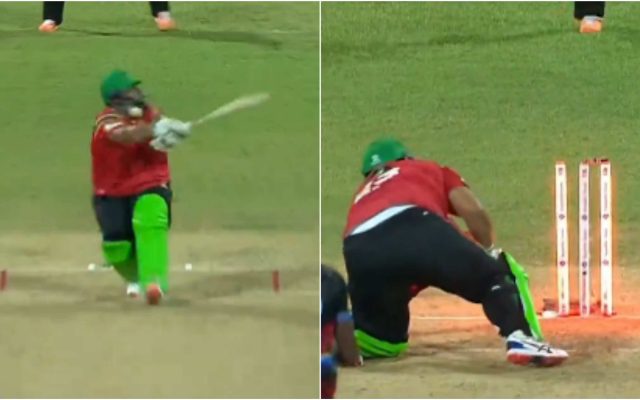 [WATCH]- Azam Khan Gets Hit By A Bouncer, Faces Bizarre Dismissal In CPL