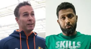 Michael Vaughan and Wasim Jaffer