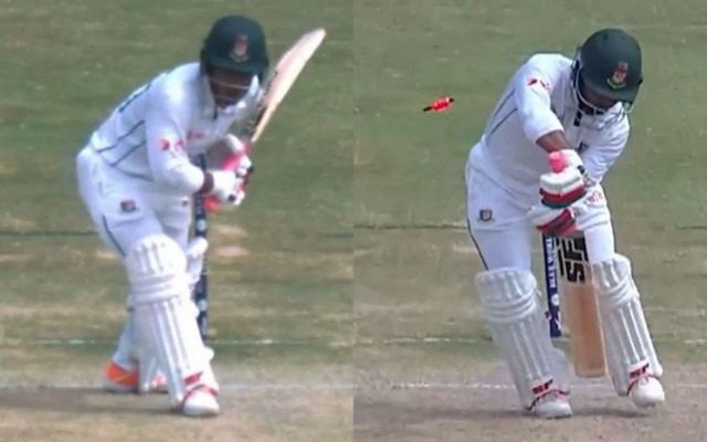 [WATCH]- Mir Hamza Removes Zakir Hasan With A Stunner In The 2nd PAK vs BAN Test