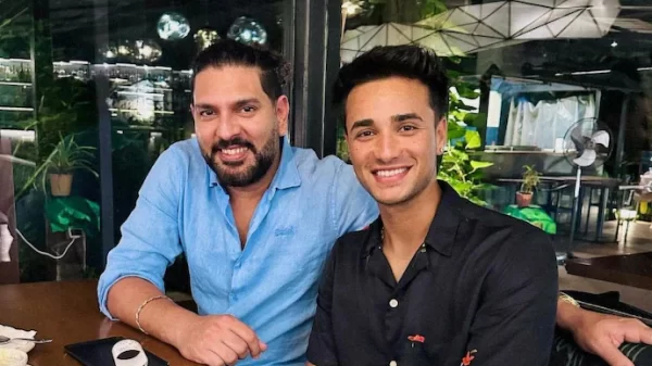 Yuvraj Singh and Abhishek Sharma