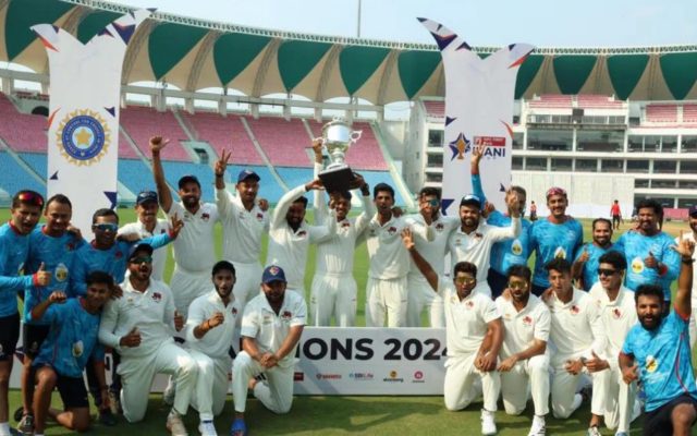 MCA Announces Special Reward For Mumbai On Irani Cup Victory