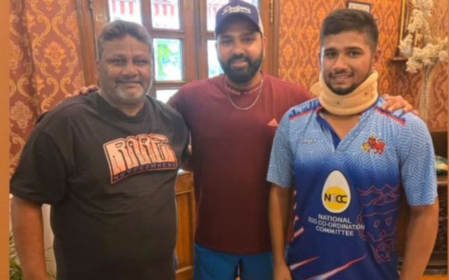 Team India Captain Rohit Sharma Visits Musheer Khan As He Recovers From A Road Accident