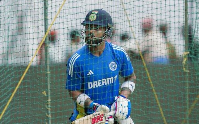 [WATCH]- Virat Kohli Trains In The Nets Ahead Of The First Test Between India And New Zealand