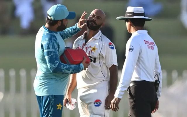 PAK vs ENG: Fans React To Sajid’s Calm Response To A Severe Facial Blow During The Match