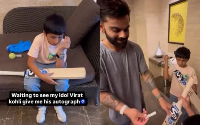 Virat Kohli Signs Autographs For Young Fans In Pune