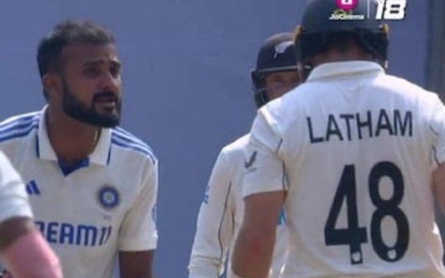 [WATCH]: Akash Deep Rattles Tom Latham’s Stumps With A Ferocious In-Swinger