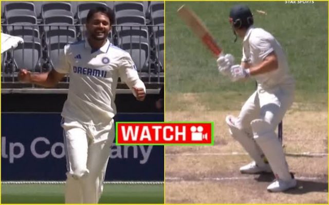 [WATCH] Nitish Reddy Dismisses Mitchell Marsh To Claim Maiden Test Wicket In Perth Test