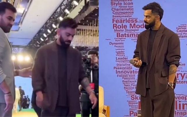 [WATCH]- Virat Kohli Graces HSBC Event In Mumbai With A Stylish Appearance