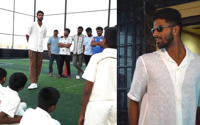 [WATCH]- Washington Sundar Interacts With Aspiring Cricketers In Chennai Before Leaving For The Border-Gavaskar Trophy