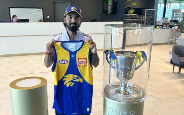 KL Rahul Visits The West Coast Eagles Football Club In Perth Before The 2024-25 Border-Gavaskar Trophy